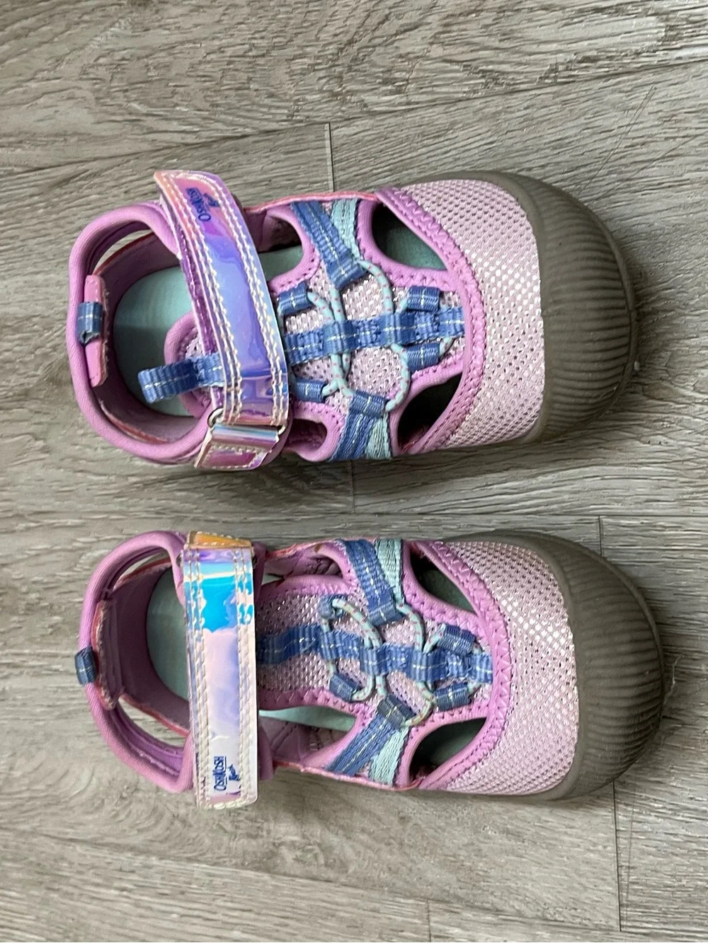 OshKosh B'gosh Pink and Blue Closed-Toe Kids Sandals